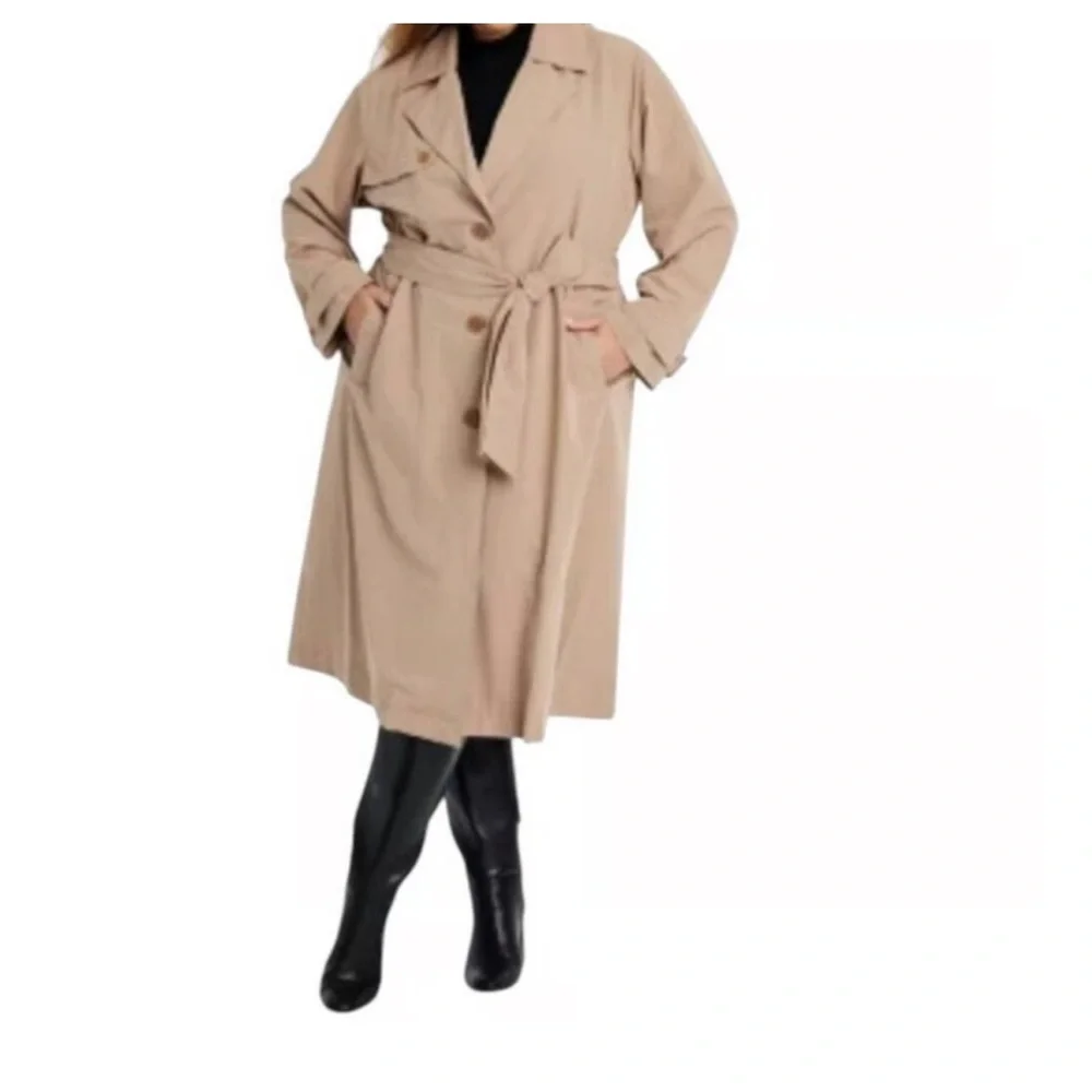 Ava & Viv Classic Beige Coat - Picture 1 of 11